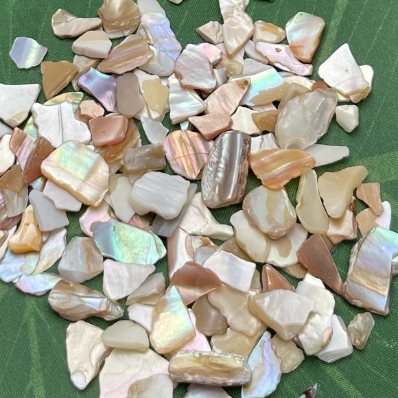 Real Mother of Pearl & Abalone PCs crafting jewelry inlays beads mosaics DIY lot - Picture 1 of 16